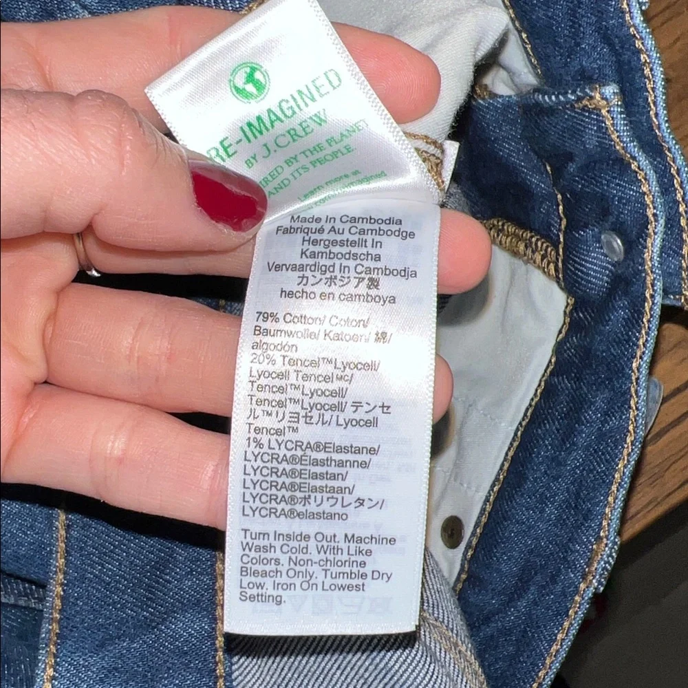 NWT J. Crew Essential Straight Blue‎ Jeans- 29